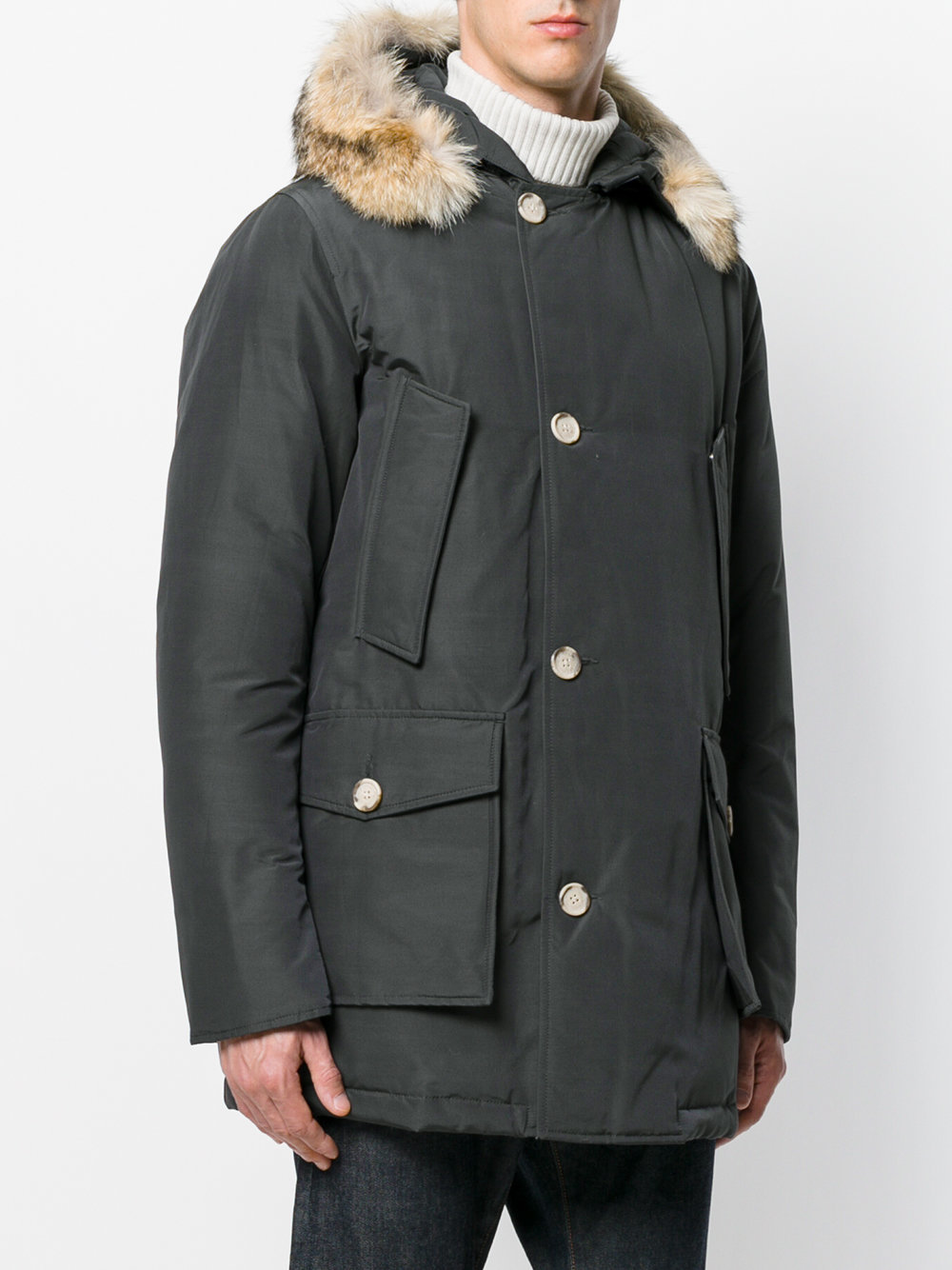 Woolrich Fur Hood Trim Parka, $825 | farfetch.com | Lookastic