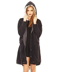 Free People Polar Bear Parka In Charcoal