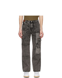 Andersson Bell Black Wide Patchwork Jeans