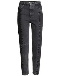 H&M Straight High Patchwork Jeans
