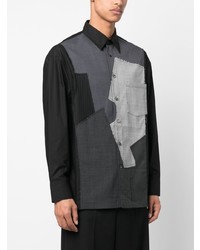 Feng Chen Wang Patchwork Design Long Sleeve Shirt