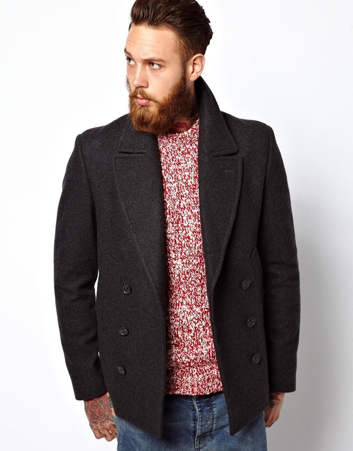 Asos Peacoat In Charcoal Gray | Where to buy & how to wear