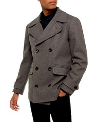 Topman Double Breasted Peacoat