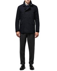Peter Werth Eastern Alpha Double Breasted Twill Peacoat