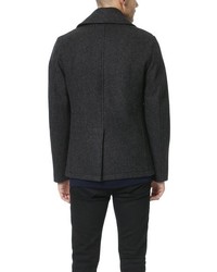 Gerald Stewart By Fidelity Wool Quilted Lined Peacoat