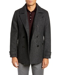 Ted Baker London Grilled Wool Blend Peacoat