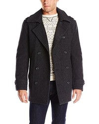 Andrew Marc Marc New York By Hayes Herringbone Double Breasted Pea Coat