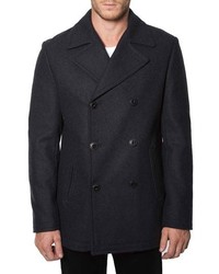 7 Diamonds Seville Wool Blend Double Breasted Peacoat