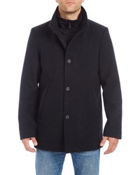 Vince Camuto Short Wool Blend Car Coat In Charcoal At Nordstrom