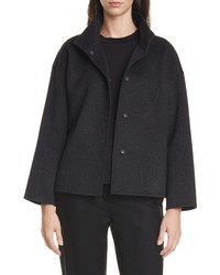 Eileen Fisher Stand Collar Boxy Coat