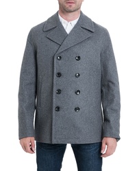 Michael Kors Wool Blend Double Breasted Peacoat