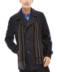 Claiborne Wool Blend Pea Coat