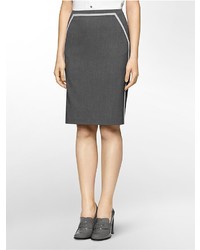 Calvin Klein Colorblock Piped Pencil Suit Skirt