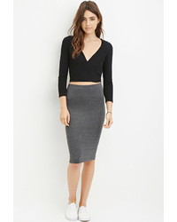 Forever 21 Heathered Pencil Skirt