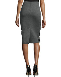 Donna Karan High Waisted Pencil Skirt Flannel