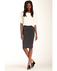 Wow Couture Knit Pencil Midi Skirt