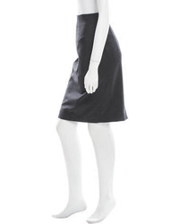 Saint Laurent Yves Virgin Wool Pencil Skirt