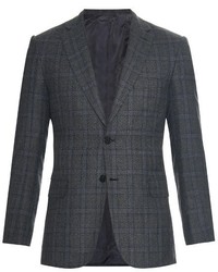 Brioni Brunico Checked Wool Blend Jacket