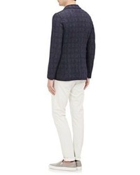 Barneys New York Glen Plaid Deconstructed Two Button Sportcoat