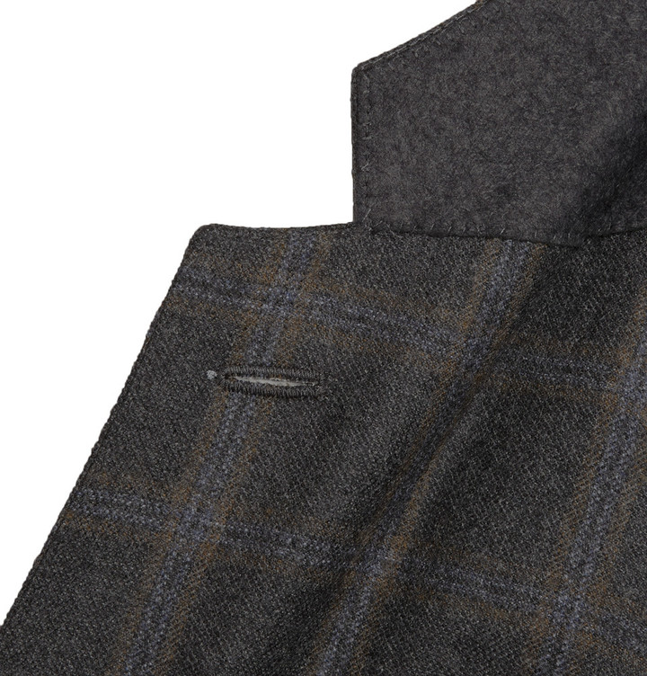 Kingsman Charcoal Brushed Wool Window Pane Checked Blazer, $319 | MR ...