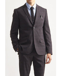 Paisley Gray Slim Plaid Blazer