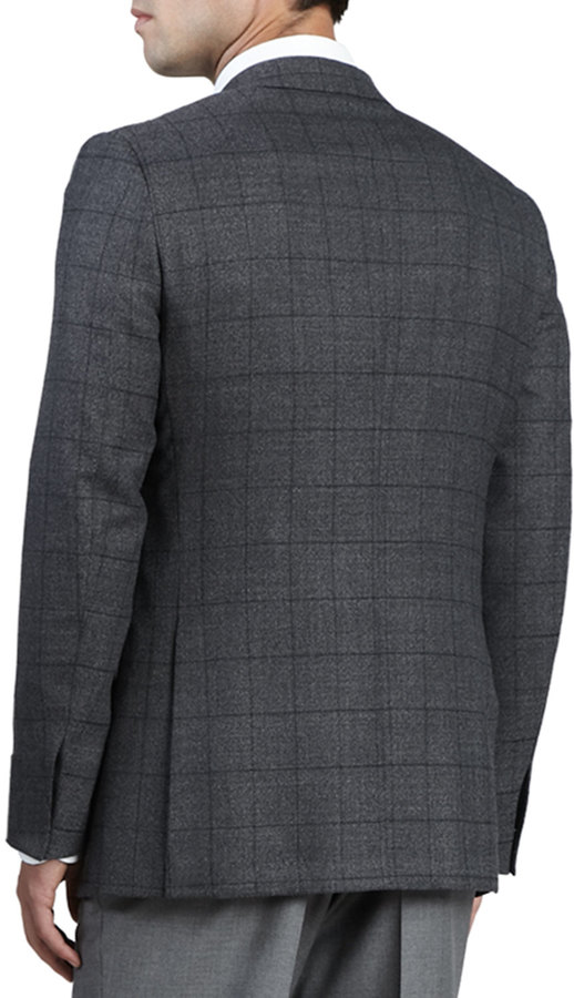 gray hopsack sport coat