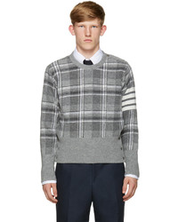 Thom Browne Grey Plaid Sweater