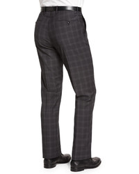 Incotex Super 150s Plaid Trousers Gray