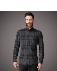 Belstaff Everett Shirt In Flannel Plaid