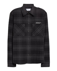 Off-White Arrows Check Flannel Button Up Shirt