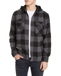 Brixton Bowery Hooded Button Up Shirt