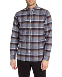 Selected Homme Gunnar Niels Regular Fit Plaid Button Up Flannel Shirt