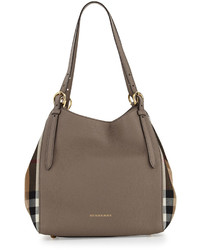 Burberry Canterby Small Check Shoulder Bag Thistle Gray