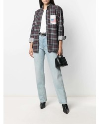 DUOltd American Flag Plaid Buttoned Shirt