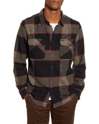 Brixton Bowery Plaid Button Up Flannel Shirt