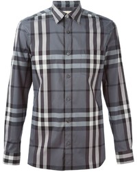 burberry button up black