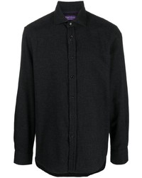 Ralph Lauren Purple Label Plaid Cotton Long Sleeve Shirt