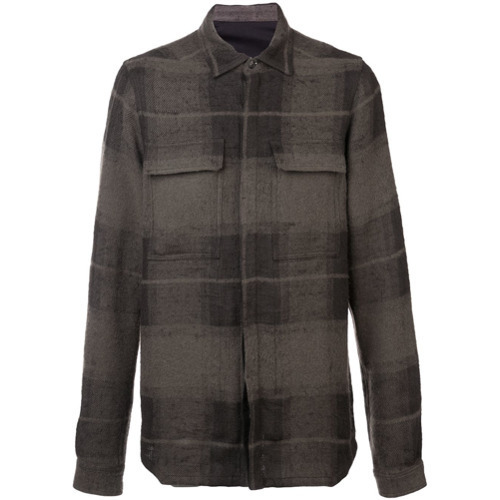 Rick Owens Textured Plaid Shirt, $1,463 | farfetch.com | Lookastic