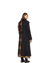 Gucci Grey And Red Wool Madras Coat