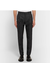Acne Studios Boston Slim Fit Pleated Prince Of Wales Checked Woven Trousers