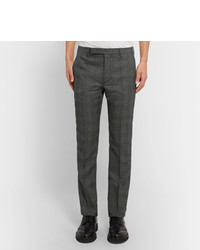 Maison Margiela Grey Slim Fit Prince Of Wales Checked Woven Trousers
