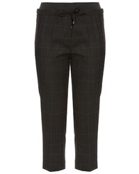 Brunello Cucinelli Large Checked Intarsia Cashmere Slouchy Trousers