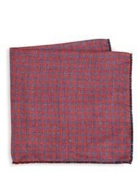 Saks Fifth Avenue Collection Flannel Herringbone Silk Pocket Square