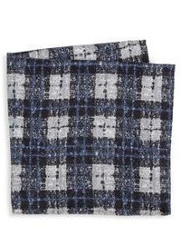 Saks Fifth Avenue Collection Flannel Herringbone Silk Pocket Square