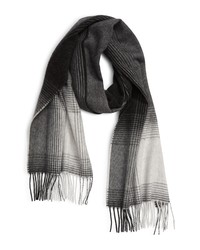 Andrew Stewart Ombre Check Cashmere Scarf In 023grybk At Nordstrom
