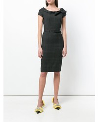 Moschino Vintage Plaid Fitted Dress