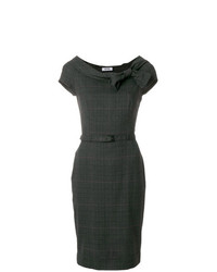 Moschino Vintage Plaid Fitted Dress