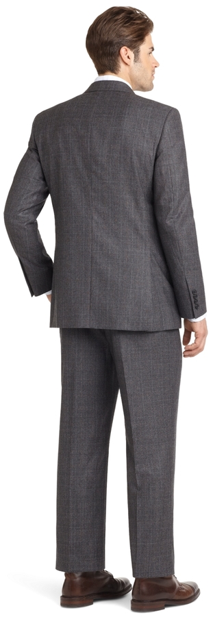 Brooks Brothers Madison Fit Charcoal Plaid 1818 Suit 1098 Brooks Brothers Lookastic 