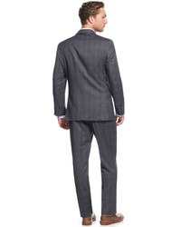 Tommy Hilfiger Grey Plaid Slim Fit Suit