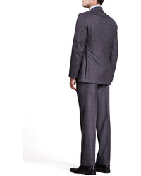 Brioni Plaid Two Piece Suit Graywine